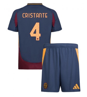 AS Roma Bryan Cristante #4 Tercera Equipación Niños 2024-25 Manga Corta (+ Pantalones cortos)